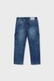 Boy's 3-9 Years Soft Cargo Pocket Denim Trousers Navy Blue - 2