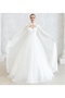 New Generation Wedding Dress with Cape-White Kaftan-Bindalli-Chiffon Kaftan-White Lace China Dress - 2