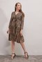 Women's Double Breasted Collared Dress 1379 - A.Beige - 4