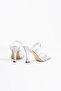 Zr20My20 Premium Women's Silver Heeled Slippers - 4