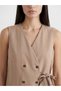 Giyçık Store Beige Double-Breasted Collar Women's Classic Vest - 6