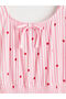 Pink Square Collar Bowknot Girls' Dress - 4