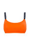 Women's Orange Thin Strap Bikini Top