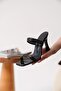 Zr20My20 Premium Women's Black Heeled Slippers - 3