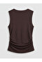 Trendlucky Oval Neck Gathered Blouse with a Difference - 6