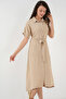 Women's Short Sleeve Dress 1376 - Beige - 6