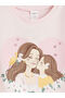 Original Oval Collar Printed Girls' T-Shirt - 4