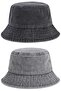 Unisex Vintage 100% Cotton Bucket Hat Set of 2