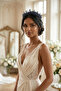Elegant Crystal Stone Bridal Henna Crown and Wedding Henna Hair Accessory - 4
