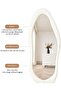 Modern Irregular Full Length Mirror White Floor Dressing Mirror - 6