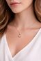 Gold Color Natural Stone Round Pendant – Stylish Women's Necklace with Zircon Stone Detail and Movable Tip