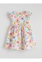 Lcw Kids Ecru Crew Neck Floral Girl's Dress - 3