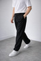 Men's Black Loose Fit Pleated Fabric Trousers - 2
