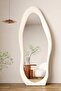 Modern Irregular Full Length Mirror White Floor Dressing Mirror