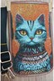 Mini Phone Bag - Adjustable Strap, Card Compartment, Cat Pattern - 3