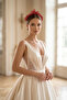 Crystal and Bead Embellished Special Design Bridal Evening Dress Henna Crown - 3