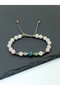 Certified Aa+Azurite-Malachite, Emerald, Pink Quartz, Lapis, and Gold Hematite Natural Stone Women's Bracelet - Taurus Zodiac Sign - 3