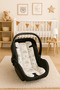 Double Layer Coffee Waffle Pique and Rainbow Muslin Reversible Stroller Cover and Cushion (Set of 2) - 7