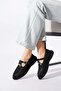 Terfen Wrap Sole Buckle Women's Ballerinas Black Suede - 3