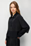 Gathered Skirt Suit Black - 7