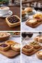 Set of 6 Mini Bamboo Sauce Bowls, Turkish Delight Bowls 6.5 cm – Natural Wooden Presentation Bowls, Snack Bowls - 2