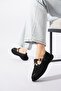 Terfen Wrap Sole Buckle Women's Ballerinas Black Suede - 2