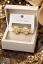 Hei Zircon Stone Clover Shaped Gold Earrings – Sparkling Elegant Design - 2