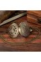 Vintage Antique Design Gear Roman Numeral Elegant Bronze Quartz Pocket Watch with Chain - 8