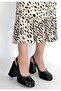 Black Patent Leather Platform Heel Shoes N268047 - 3