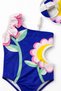 Floral Detailed Strappy Girls' Swimsuit - 2