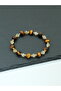 Certified Aa+ Citrine, Aa+ Tiger's Eye and Bronze Hematite Natural Stone Men's Bracelet - Gemini Zodiac Sign - 2