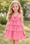 Ribbon Dress for Ages 4-10 - Pink