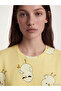 Original Oval Collar Patterned Women's Pajama Set - 3