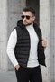 Yelly Slim Fit Men's Puffer Vest with Zipper Pocket Detail - Detachable Hood & Lined - 3