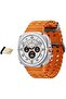 SM05 Smartwatch with HD Calling, SIM Card Support, 3 Pair Straps, Charging Cable, for Men (Sil
