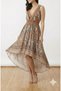 Women's Asymmetrical Detailed Single Jersey Dress with Straps and Deep Chest Detail - 4