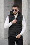 Yelly Slim Fit Men's Puffer Vest with Zipper Pocket Detail - Detachable Hood & Lined - 2