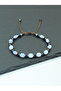 Certified Blue Chalcedony and Hematite Natural Stone Men's Bracelet - Crab Sign - 4