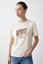Burning Print Embroidery Detailed T-Shirt - 3