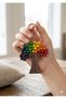 Natural Walnut Wood Tree of Life Symbol Rainbow Colorful Beaded Handmade Keychain Gift Ornament - 3
