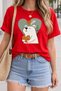 Cute Teddy Bear Heart Print Unisex Oversize T-Shirt – Cotton Crew Neck Casual Streetwear T-Shirt
