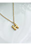 Stainless Steel Thin Elegant Chain Mini Balloon Letter Necklace (H)