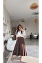 Brown Strawberry Kiloş Skirt