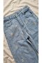 Girl's Daisy Embroidered Light Blue Wide Leg Denim Trousers - 3