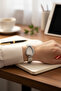 Silver White Women Wrist Watch Steel