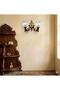 Two-Armoured Applique Cadena with Antique Finish and Matte White Glass