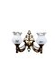 Two-Armoured Applique Cadena with Antique Finish and Matte White Glass - 2