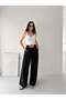Women's Bridge Detailed Belted Palazzo Trousers - 3