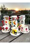 Nature Themed Tea-Coffee Cups with Decorative Animal and Fruit Figures, 12 Pieces - 2