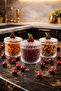 Set of 3 Glass Jars with Cherry Lids 400 ml – Storage Container Decorative Glass Jar
